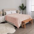 thumbnail image 4 of Shearling Blanket, Peach 90" x 90", 4 of 7