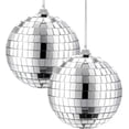 thumbnail image 1 of 2 bolas de discoteca con espejo, decoración de fiesta disco de los años 70, bolas colgantes para efectos de iluminación de fiesta o DJ, decoración del hogar, accesorios de escenario, accesorios de juego (plata, 4 pulgadas) oso de fresa Electrónica, 1 of 5