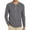 A01-Gray, variant on USNSM Men's Henley Shirt Casual Fashion Waffle Knitted Slim Fit Raglan T-Shirt Crew Neck 3 Buttons Long Sleeve Pullover Black 2XL