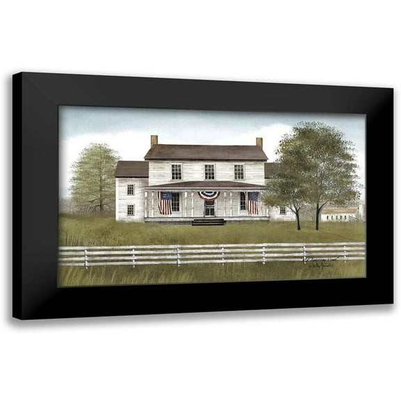 Jacobs, Billy 14x10 Black Modern Framed Museum Art Print Titled - My American Home