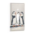 thumbnail image 2 of Yayeee Toggle Light Switch Wall Plate 1-Gang 4.5"x2.7" Home Decorative Outlet Cover, Cute Puffin, 2 of 7
