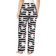 thumbnail image 3 of Uemuo Cute Chicken Pattern Women's Wide Leg Palazzo Lounge Pants with Pockets Light Weight Loose Comfy Casual Pajama Pants-, 3 of 9
