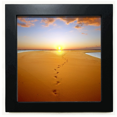thumbnail image 1 of Footprint Sunset Silk Road Camel Desert Black Square Frame Picture Wall Tabletop, 1 of 3