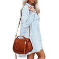 thumbnail image 4 of luvamia Denim Dress for Women Long Sleeve Jean Dress Button Down Casual Babydoll Denim Shirt Dress Size XS-2XL Fit Size 0-22, 4 of 7