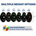 thumbnail image 6 of BalanceFrom Olympic Bumper Plate Weight Plate with Steel Hub, Black, 370 lbs Set, Multiple Packages, 6 of 13
