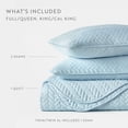 thumbnail image 3 of Lightweight Wrinkle Resistant Quilt Sets in Pale Blue Herringbone for Full/Queen Size Bedding by Comfort Canopy, 3 of 10