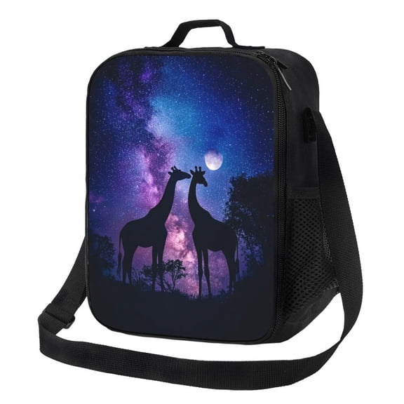 Giraffe Lunch Bag Reusable Lunch Box Insulated Tote Bag with Adjustable Shoulder Strap