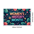 thumbnail image 3 of LUUFILx Women's History Month Celebration Backdrop Festive Banner Event Decoration Background Professional Photography Props Party Supplies Decor, 3 of 9