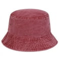 thumbnail image 3 of CoCopeanut New Solid Cotton Washed Denim Bucket Hats Unisex Bob Folding Fisherman Wide Brim Caps Hip Hop Gorros Men Women Panama Bucket Cap, 3 of 6