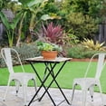 thumbnail image 4 of FDW Metal Dining Chairs Set of 4 Indoor Outdoor Chairs Patio Kitchen Metal 18 Inch Seat Height Restaurant Tolix Side Bar, White, 4 of 7