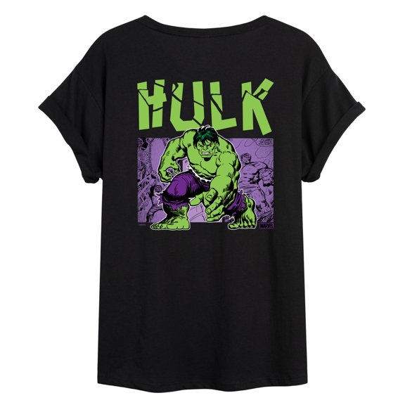 Marvel The Avengers - Hulk Comic - Women's Oversized Graphic T-Shirt