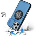thumbnail image 4 of For iPhone 16 Pro Max 6.9 inch Push Mount Friendly Camera Protective [Ring Stand] Hybrid Case - Light Blue, 4 of 4
