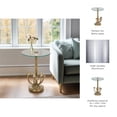 thumbnail image 5 of Modern  End Side Table Accent Stand for Room, Home, Living Room, and Bedroom - Decorative Drink Table for Everyday Use - Night Stand or Bedside for Small Spaces - 20", Gold & Metallic, 5 of 11