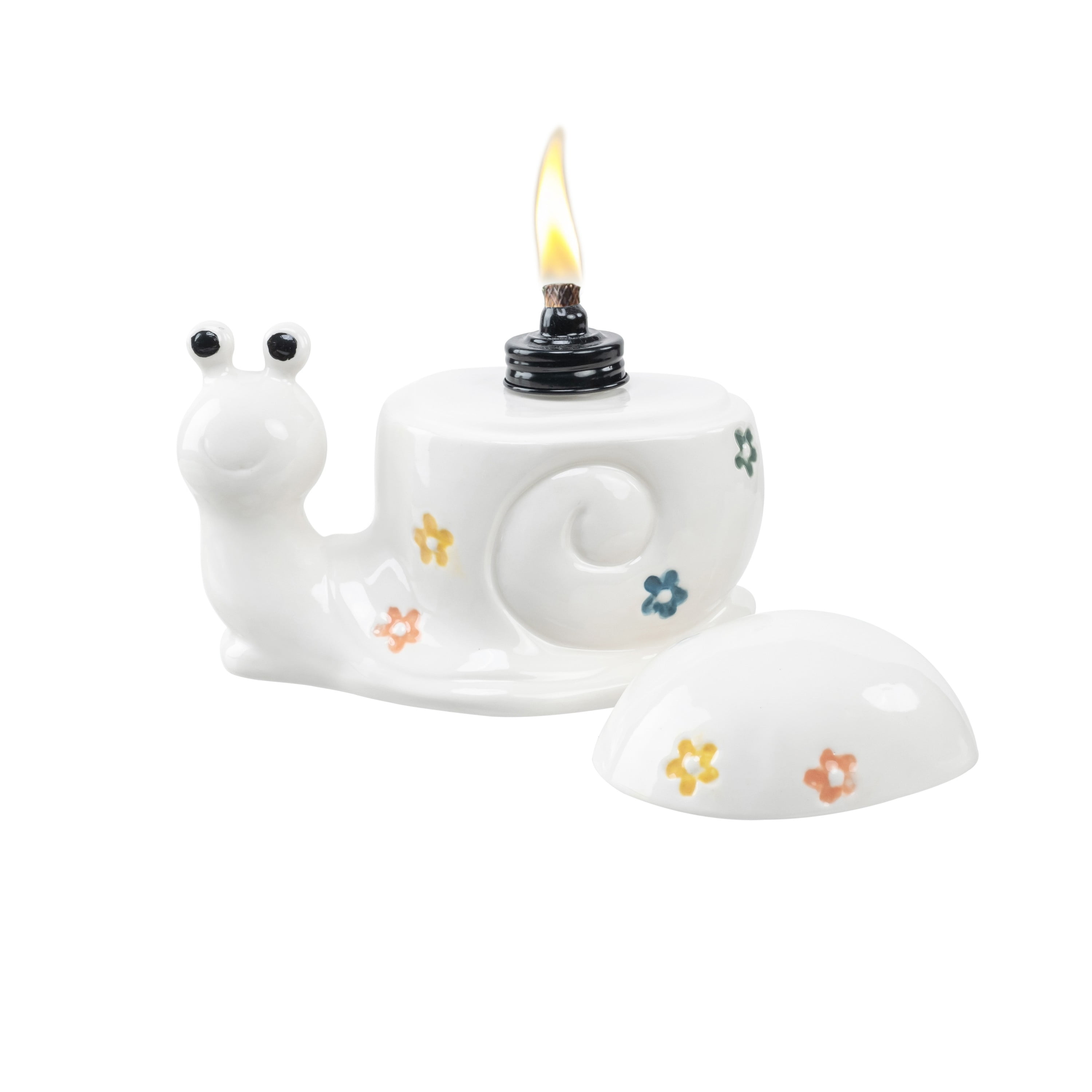 Mainstays Ceramic Snail Flame Torch for Tabletop Outdoor Patio