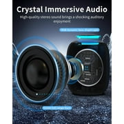 Oraolo IPX7 Waterproof Portable Bluetooth Speaker, 15W Loud Outdoor Speaker with 30H Playtime, LED Lights, Bluetooth 5.3 TWS for Camping, Beach, Pool, Travel - Rugged Wireless Speaker for Parties