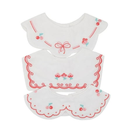 

3 Pcs/Set 360 ° Rotate Baby Feeding Drool Bibs Collar Decoration Embroidery Saliva Towel Cotton Anti-Stain Burp Cloth