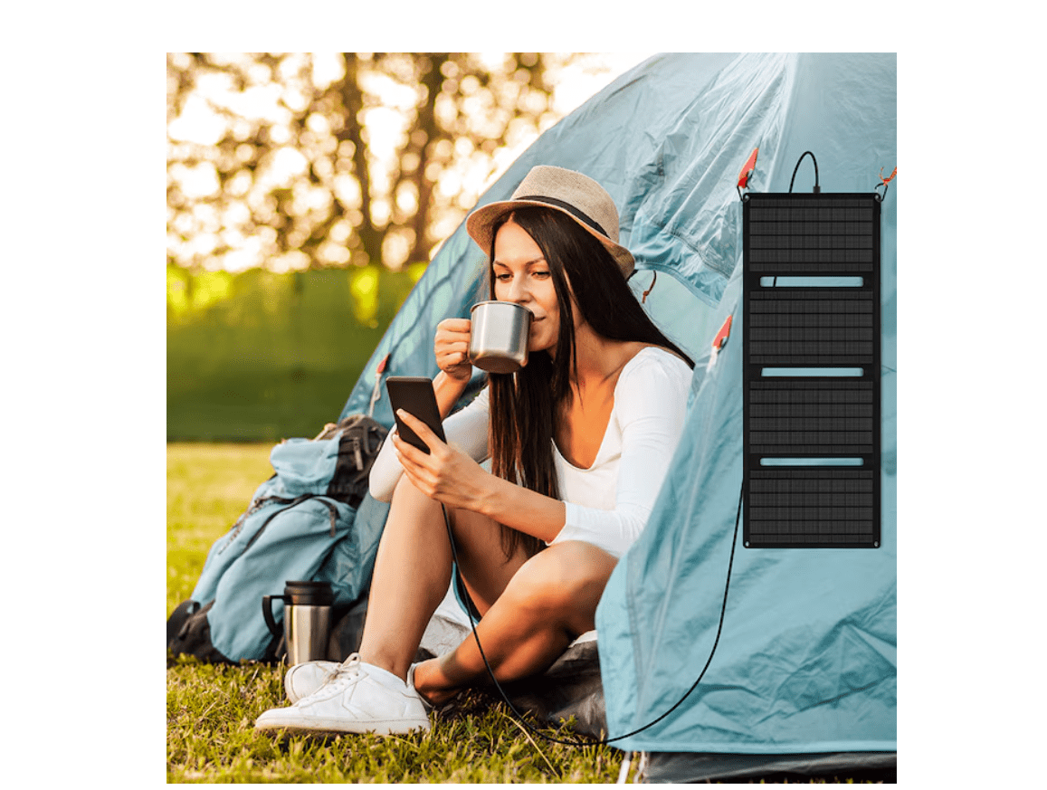 Utilitech 32-in x 12.4-in x 0.1-in 30-Watt Portable Solar Panel