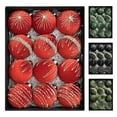 thumbnail image 6 of 12Pcs 8Cm Flocked Velvet Christmas Tree Ornaments Set For Elegant Holiday Decor, 6 of 6