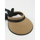 thumbnail image 4 of Sombrero de visera para mujer Sombrero de paja con lazo de ala ancha ajustable Sombrero de playa Tomshoo Café, 4 of 7