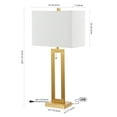 thumbnail image 4 of JONATHAN Y Sabrina 28.5" Vintage Industrial Iron LED Table Lamp with Pull-Chain and USB Charging Port, Brass Gold (Set of 2), 4 of 10