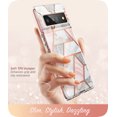 thumbnail image 7 of i-Blason Cosmo Series for Google Pixel 6 Pro Case (2021), Slim Full-Body Stylish Protective Case with Built-in Screen Protector (Marble), 7 of 7