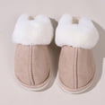 thumbnail image 3 of Zapatillas de algodón de estilo coreano de otoño e invierno para mujer, además de zapatillas de algodón antideslizantes para el hogar con punta peluda de terciopelo para el hogar, 3 of 5