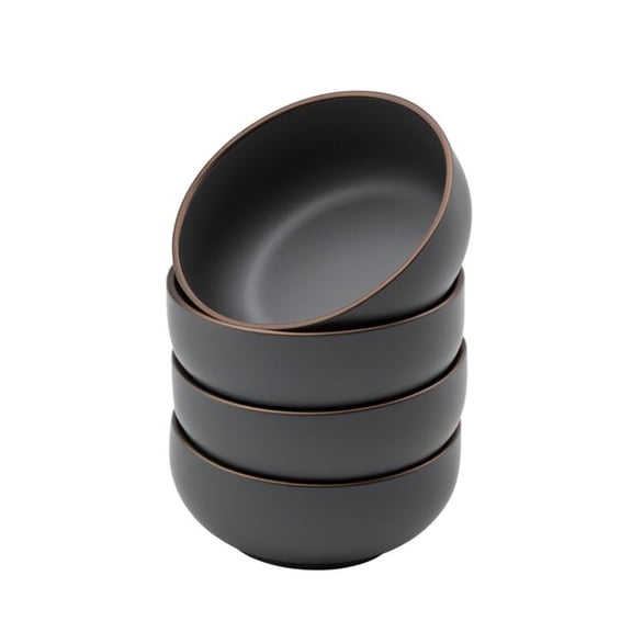 Ceramic Bowls Set of 4 Porcelain , 18 oz, Microwave & Dishwasher Safe , Cereal, Rice, and Snacks (White) bowl Stylish Tableware Serving Pasta Bowls,