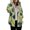 Yellow, variant on Women's Fashionable Casual Zippered Hooded Floral Printed Drawstring Furry Sweatshirt Jacket, Botanical Print Style,Cyan,L