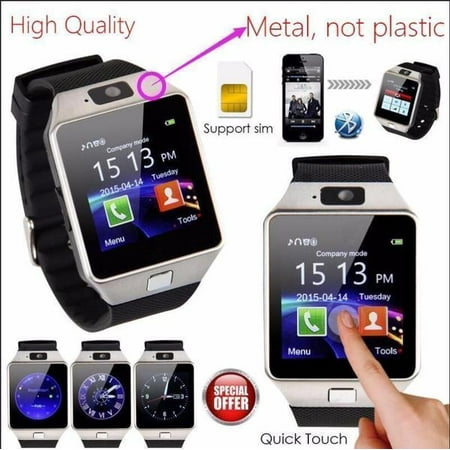 DZ09 Bluetooth 4.1 Smart Watch Phone + Camera SIM Card For Android IOS Phones (Best Smartwatch With Sim 2019)