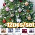 thumbnail image 1 of Vnanda 12 Pcs/Box Christmas Balls Ornaments for Xmas Tree - Plastic Shatterproof Baubles Colored and Glitter Christmas Tree Decorations Perfect Hanging Ball Silver, 1 of 7