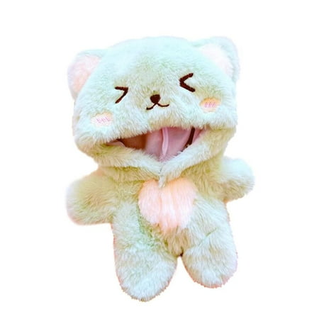 

Toy Idol Dolls Bodysuit Accessories Cotton Stuffed One-piece Garment 20CM Doll Clothes Staring Sheep Cartoon Smiling Cat GREEN CAT