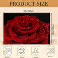 thumbnail image 2 of Red Rose Flower Placemats Set of 6 Place Mats for Kitchen Table Washable Farmhouse Linen Table Mats Dining Decoration 12x18 Inch, 2 of 6