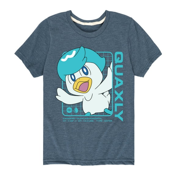 Pokémon - Quaxly Stats - Youth Short Sleeve Graphic T-Shirt