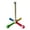 C, variant on Spinning Birds Stand Perch Toy 360 Degree Rotation Wooden Exercise Wheel Parrot Perch Cage Accessories for Parakeets Budgies Lovebirds Finch Conure
