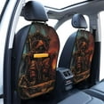 thumbnail image 3 of Pofeuu Dark Skull King Throne Print 2 Pack PU Leather Kick Mat Back Seat Protector, Universal Car Seat Back Organizer, Waterproof Backseat Protector For Most Car, 3 of 8