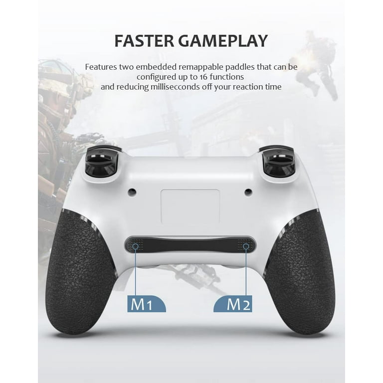 Egnet Tal til fællesskab Custom Ps4 Controller Wireless,Scuf PS4 Gamepad with Remapping Buttons/Dual  Vibration/6-Axis Sensor/Touchpad/ Stereo Headset Jack,Turbo. - Walmart.com