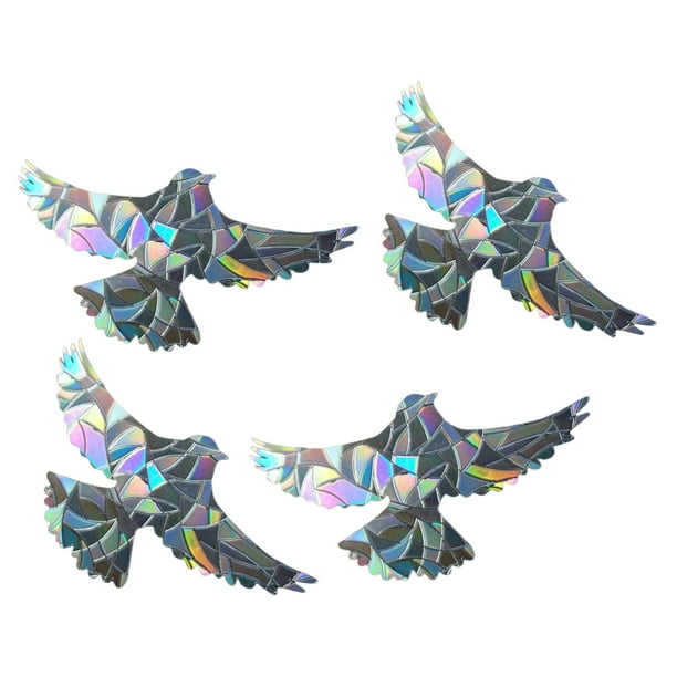 Pegatinas de ventana arcoíris de 4 piezas prisma PVC estática se aferra a Pájaro