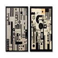 thumbnail image 2 of Designart "Wisdom in Urban Black and White II" Modern Geometric Wall Art Set Of 2 - Modern Black Gallery Set For Office Decor, 2 of 6