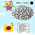thumbnail image 2 of 200 piezas de ojos móviles autoadhesivos, ojos saltones blancos y negros para manualidades, pegatinas decorativas (20 mm), 2 of 5