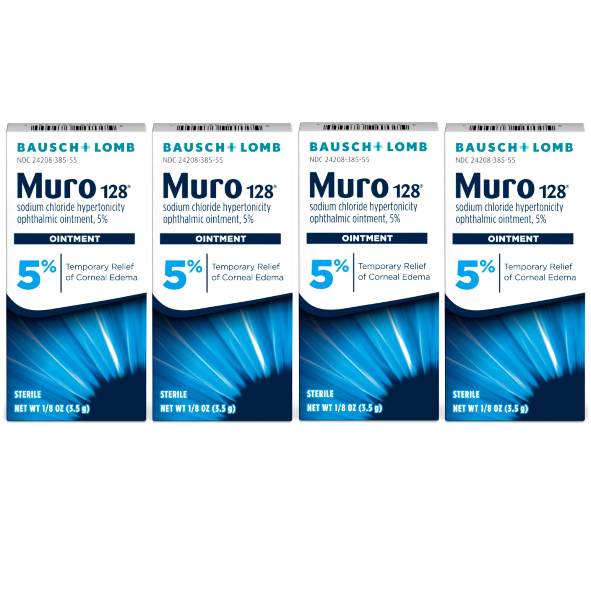 4 Pack - Bausch & Lomb Muro 128 5% Ointment 3.50 g
