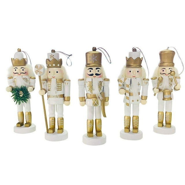 Juego de 5 adornos navideños con forma de cascanueces BlueSpace (12 cm)