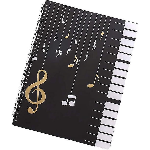 2024,Carpeta de almacenamiento de partituras A4 de 30 bolsillos para músicos, carpetas de índice hechas de plástico, doble