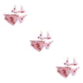 thumbnail image 3 of Sonducket Traje de baño de tres piezas para mujer, conjunto dividido, traje de baño acolchado con cable, traje de baño Sexy sin mangas para playa, traje Rosa S 3piezas Sonducket CBP221220, 3 of 6