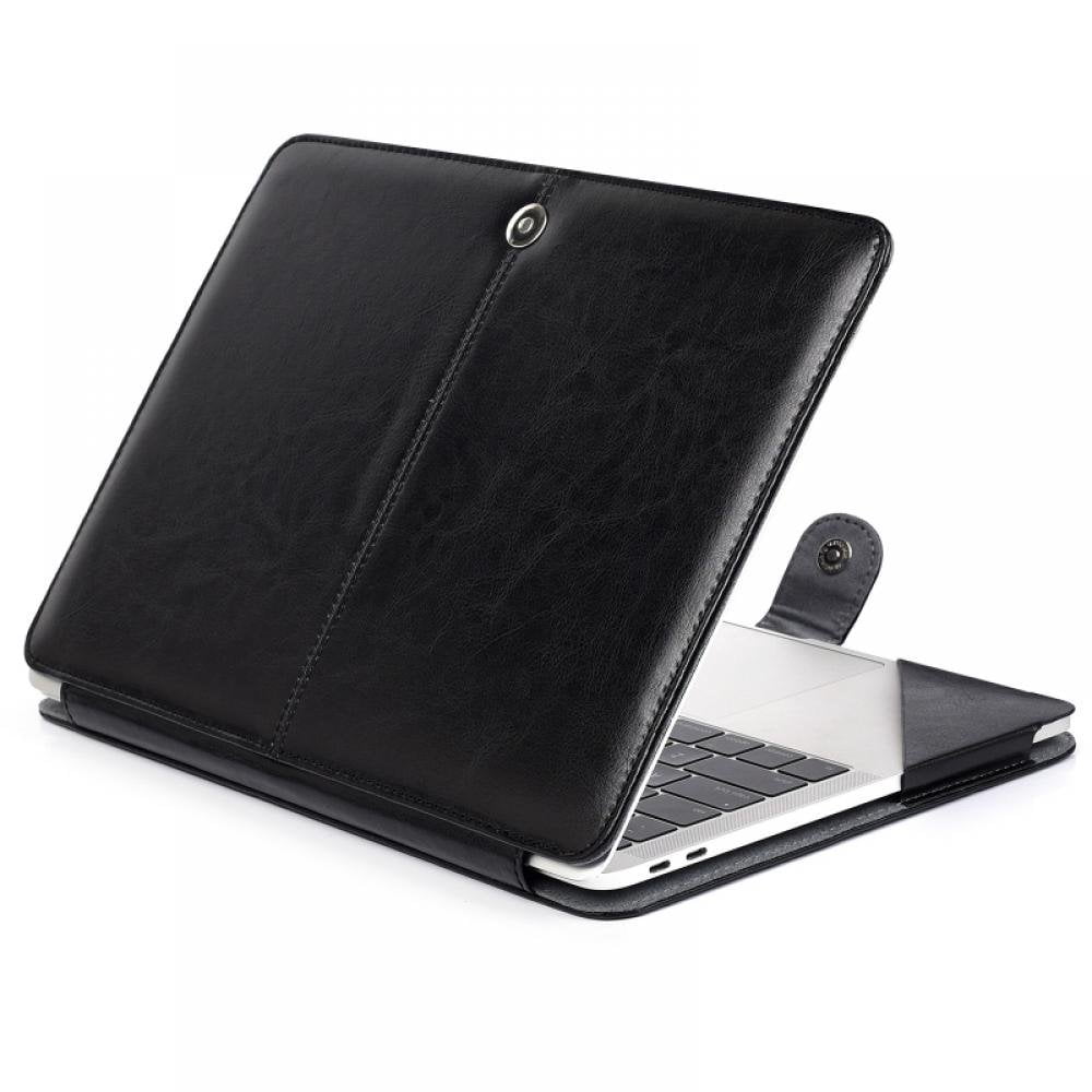 Étui d'Ordinateur Portable Antichoc en Cuir PU, Étui de Protection avec Support pour Macbook Pro