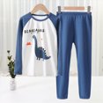thumbnail image 2 of NOLDARES Kids & Toddler Girls Boys Pajamas 2 Piece Pjs Set Cotton Sleepwear Fall Winter Outfit Long sleeve Pjs Outfit 6-12 Months 12-24 Months 2t 3t 4t 5t 6t 7t 8t 9t Children,Blue,7-8 Y, 2 of 6