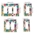 thumbnail image 2 of Yayeee Rocker Switch Wall Plate 2-Gang 4.7"x4.6" Home Decorative Outlet Cover, Purple Geometric, 2 of 6