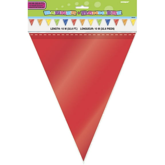 Unique Industries Assorted Colors Solid Print Birthday Party Banner, 393.6" x 12"