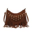 thumbnail image 2 of XINXIAOO Women's Retro Messenger Bag with Fringe & Studs, Casual Crossbody Shoulder Purse for Daily Use, 2 of 6