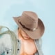 thumbnail image 4 of Sombrero de vaquero occidental con ala enrollable, sombrero de caballero, gorras de jazz de moda para Caqui, 4 of 9