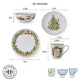 thumbnail image 4 of Fitz & Floyd St. Nicholas 16pc. Porcelain Dinnerware Set (Service for Four), 4 of 7
